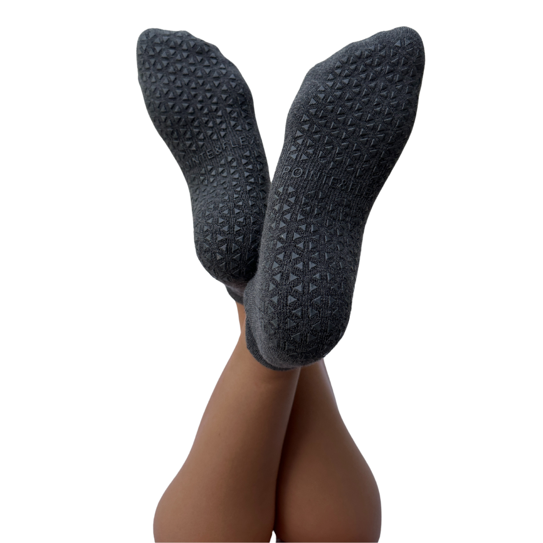 Charcoal Low Line Grip Sock