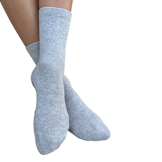 Light Grey Crew Grip Sock