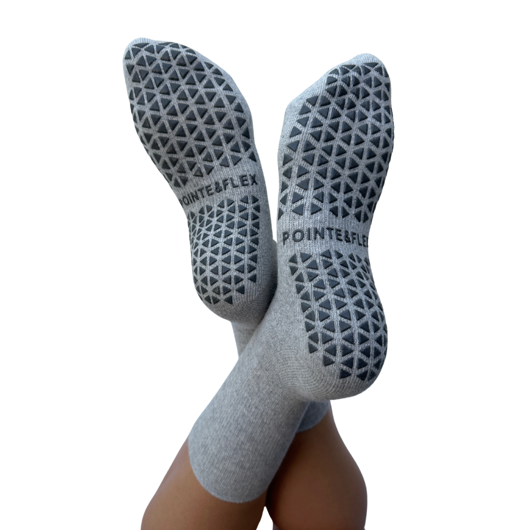 Light Grey Crew Grip Sock